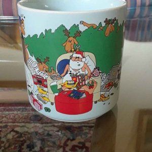 Vintage Funky Christmas Mug by Russ-Berrie & Co